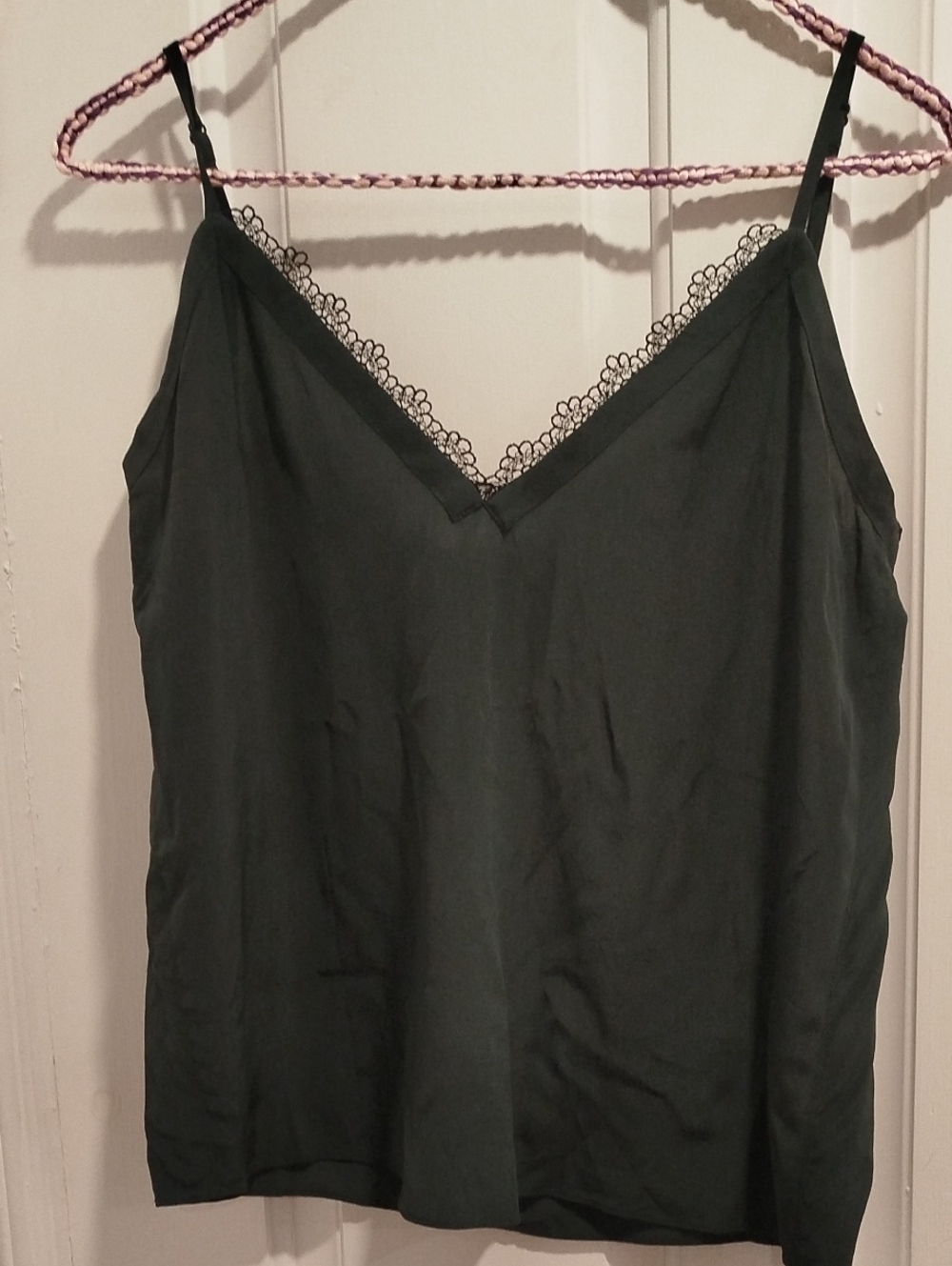 The Kooples Black Lace-Detail Camisole Top
